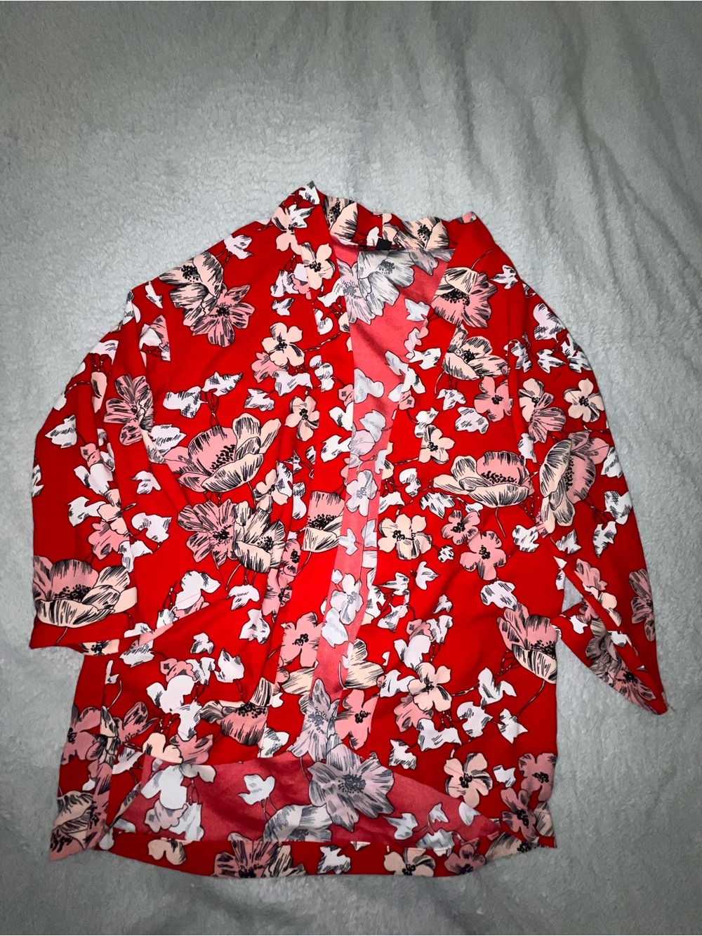 Women's Floral Red Blazer